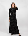 Black Patterned Maxi Dress
