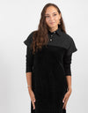 Velour Maxi With Polo Collar
