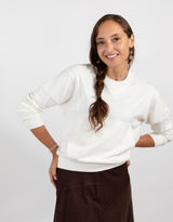 Sweatshirt With Front Pocket White