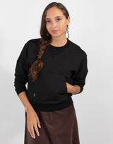 Sweatshirt With Front Pocket Black