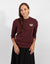 Burgundy Top With Crest Embroidery