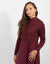 Burgundy Cable Knit Cardigan