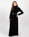 Black Velour Maxi Dress