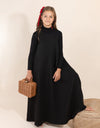 Ribbed Collar Maxi Jumper