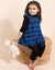 Blue&Black Plaid Maxi Dress