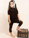 Sienna Smocked Toddler Set Brown