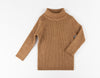 Brown/Gold Heather Rib Turtle Neck