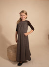 RaeLynn Mono Plaid Maxi Brown