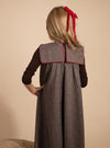 RaeLynn Mono Plaid Maxi Brown
