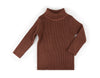 Brown Rib Turtle Neck