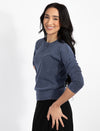 Navy Wash Ribbed Top