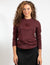 Burgundy Long-Sleeve Top With Embroidered Logo