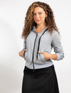 Heather Grey Zip Up Hoodie With Sleek Modern Style