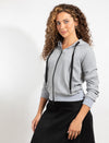 Heather Grey Zip Up Hoodie With Sleek Modern Style