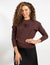 Eggplant Long-Sleeve Top With Embroidered Logo