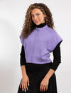 Purple Zip-Up Vest With a Sleek