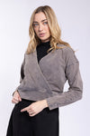 Grey Wrap Style Sweatshirt