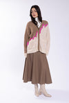 Mocha Yoke Paneled Skirt