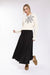 Black Diagonal Paneled Skirt