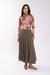 Olive Diagonal Paneled Skirt
