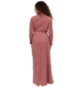 Ultra Soft Plush Velour Belted Shawl Collar Wrap Robe Cinnamon Pink