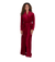 Ultra Soft Plush Velour Belted Shawl Collar Wrap Robe Cranberry