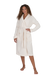 Terry Wrap Short Belted Bathrobe Ivory