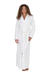 Terry Wrap Long Waffle Textured Belted Bathrobe With Shawl Collar White