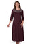 Soft Nightshirt with Embroidered Panel Aubergine
