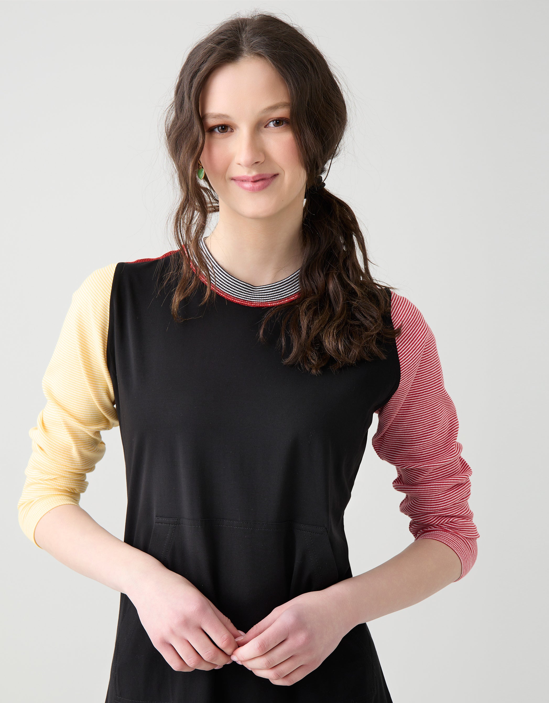 Pull On Multi Stripe Contrast Nightgown