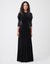 Velvet Back Zip Maxi Jumper Shabbos Robe with Petal Sleeves and Side Ties