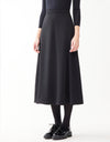 33" Lined Wool Blend Skirt with Side Zipper