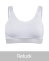 Retuck Seamless Sports Bra for Women White