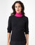 Teen Ribbed Turtle Neck Sweater Black Pink
