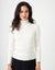 Teen Ribbed Turtle Neck Sweater Ivory