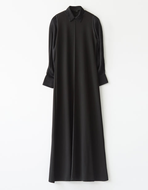 Jersey Sleeveless Maxi Dress Shabbos Robe with Satin Shirt
