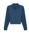 Cropped Ribbed Button Tee Chambray