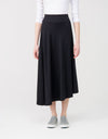 35" Jersey Asymmetrical Circle Skirt with Ribbed Midriff