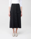 29"-33"-37" Jersey Button Skirt with Elastic Waist and Cargo Pockets