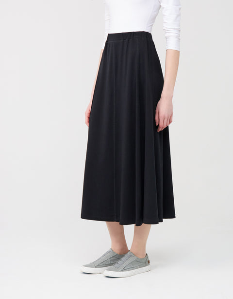 29"-33"-35"-37"-39" Jersey Aline Skirt with Elastic Waist and Stitched Seams
