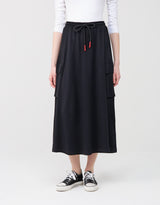 29"-33"-37" Jersey Skirt with Elastic Drawstring Waist and Cargo Pockets