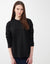 Oversized SuperSoft Jersey Top with Back Drawstring Black