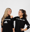 Zippered Kanga Hoodie Black Silver
