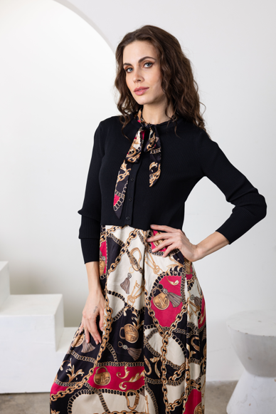 Royal Chain Jumper & Cardigan Set