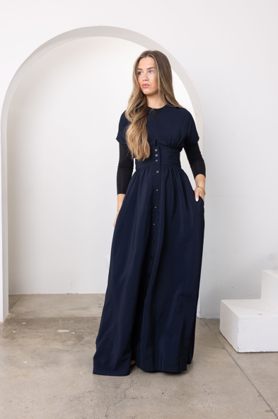 Navy Classic Maxi Dress