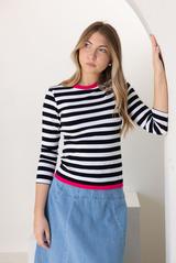 Neon Pink Stripe Top