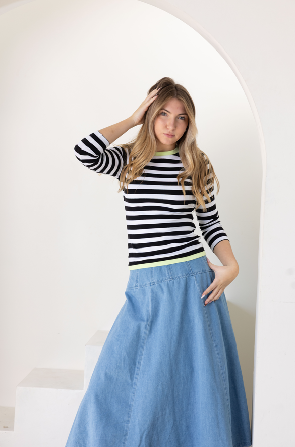 Fresh Lime Stripe Top