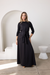 Black Tie Waist Maxi Jumper Dress