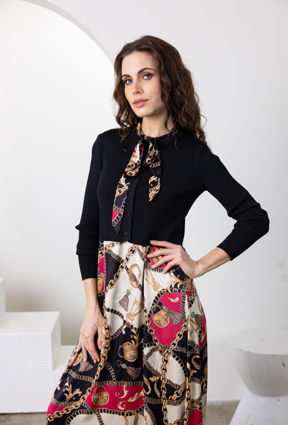 Royal Chain Jumper & Cardigan Set