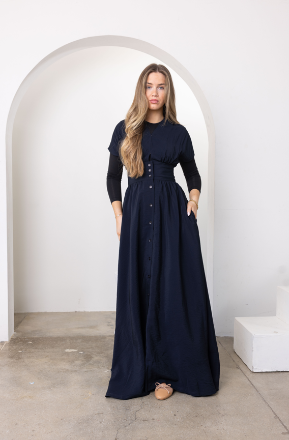 Navy Classic Maxi Dress